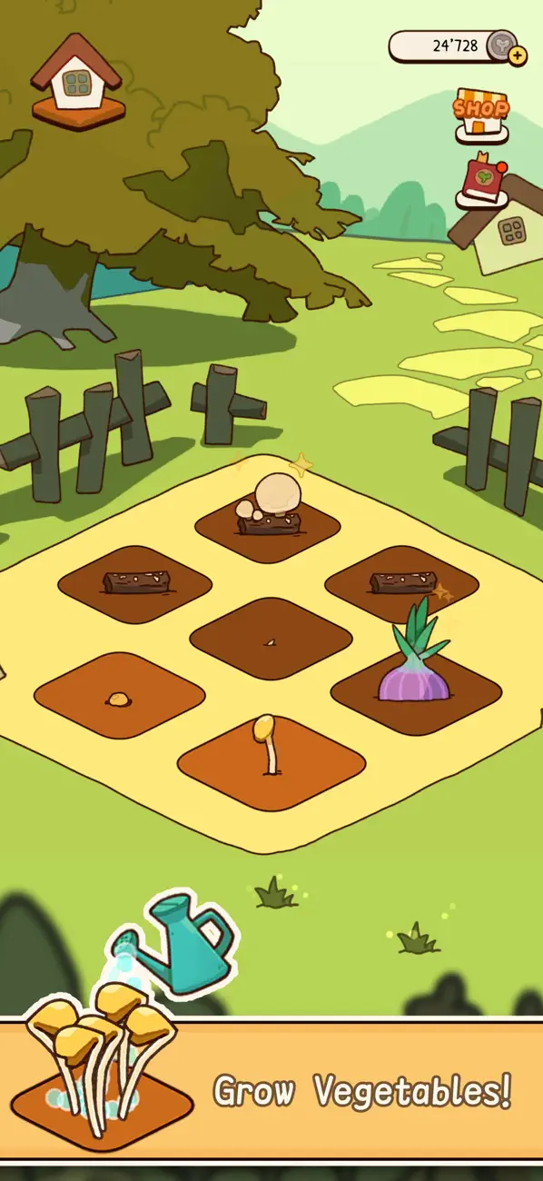 Organic Veggie planting screen from the App Store listing